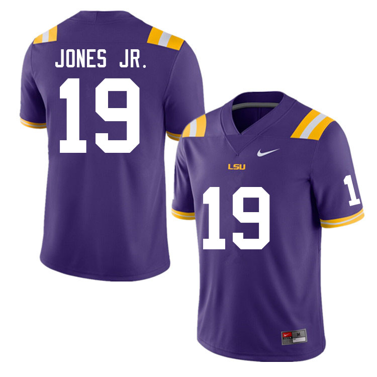 LSU Tigers Mike Jones Jr. #19 Purple Men's Stitched Authentic NCAA 2021 College Nike Football Jersey DJU3475KU